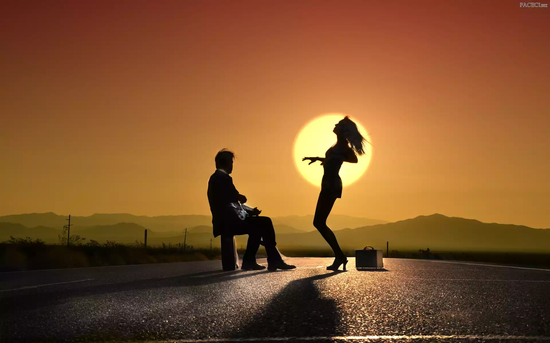 Gitara, Kobieta, Mężczyzna