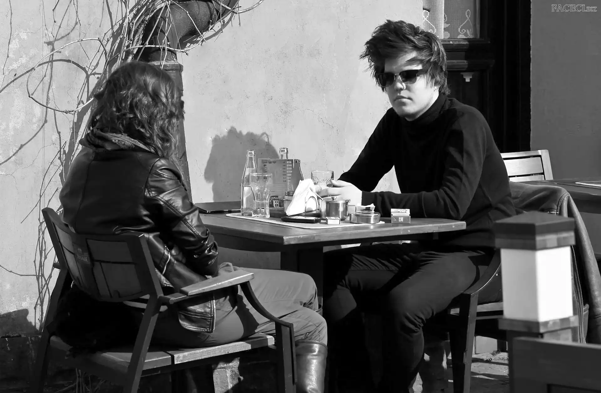 Kawiarnia, Kobieta, Mężczyzna